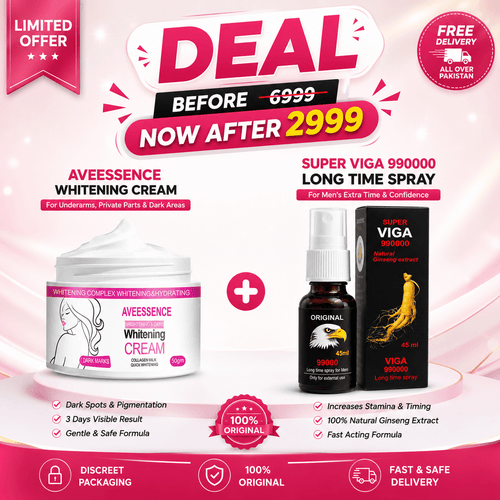 AveEssence Whitening Cream + Super Viga Premium Combo deal - The Once More